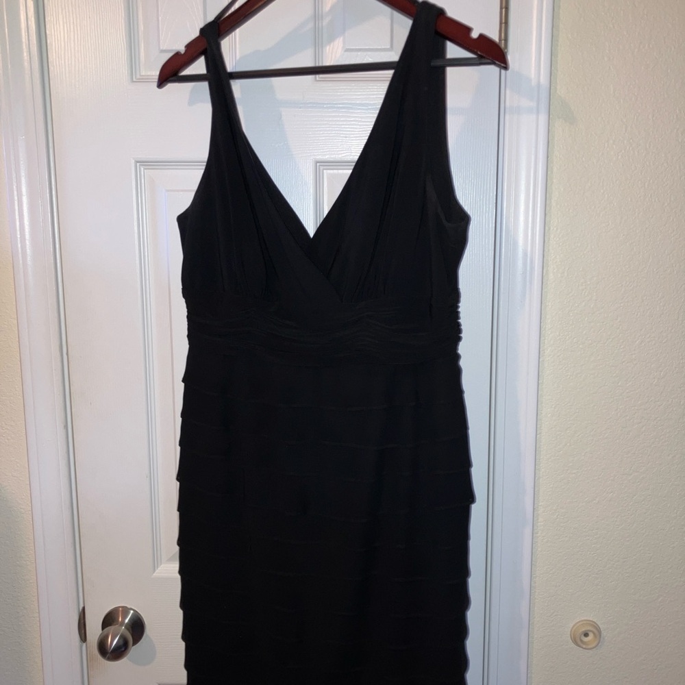 Black Sleveless Dress with tiered skirt